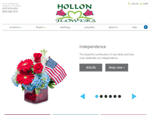 Tablet Screenshot of hollonflowers.com